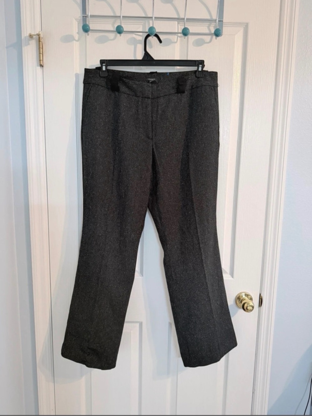 Ann Taylor Factory Charcoal Grey Tweed Trousers Size 12